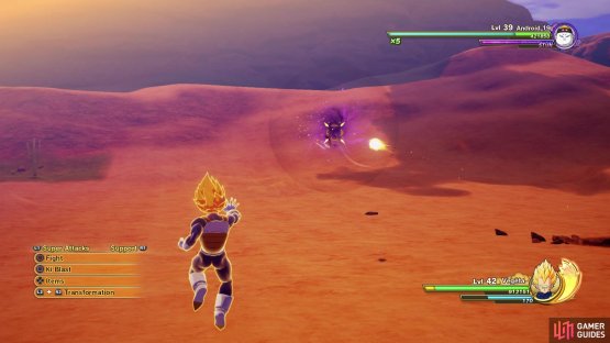 avoid using Ki attacks as they will heal him