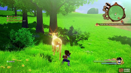 Keep a lookout for the golden animals when scavenging, since they give new ingredients
