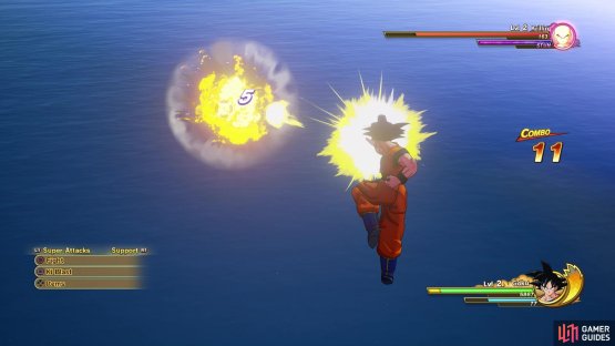 Normal Ki shots can add that little extra damage in between larger attacks