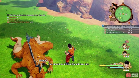 It may take a few tries to get the Dino Meat needed
