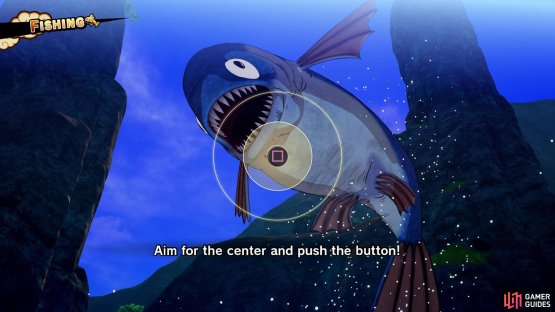 There will be one QTE at the end to finish off the fish