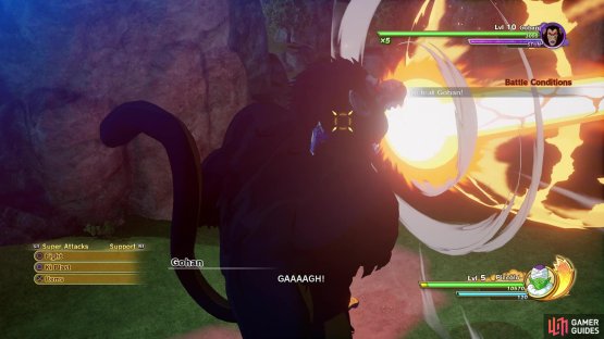 Mouth Cannon should be easy enough to avoid by going to Gohan&rsquo;s sides