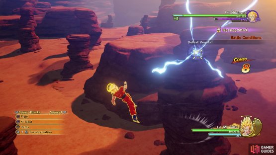 Big Bang Attack is Vegeta&rsquo;s bread and butter in this fight