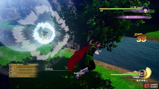 Goten only knows Goten Attack, which is easy enough to avoid/block