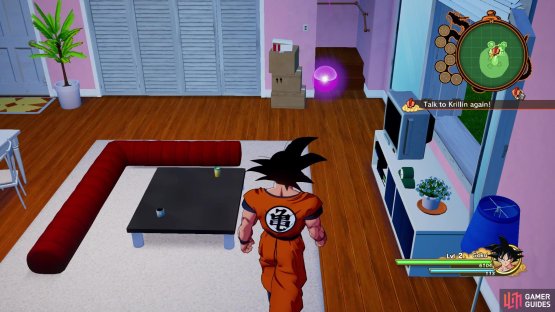 You can find an item inside Roshi&rsquo;s house from the purple orb