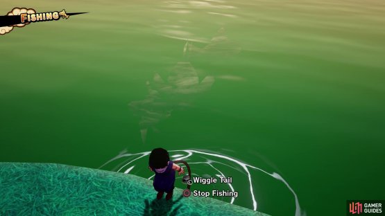 Look to reel in the bigger fish, as they will give you the Fin Muscles