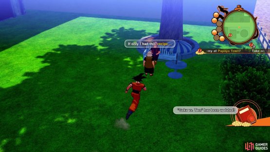 Fly down and speak to them to receive the Special Meat Course Recipe