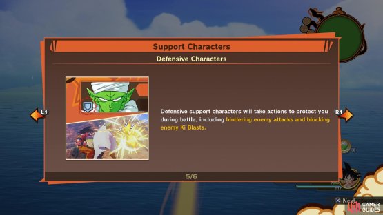 There are three different types of support characters