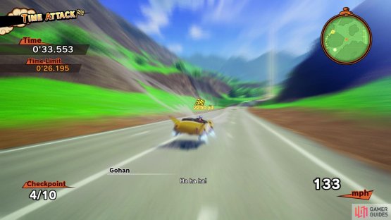 Hit the green boosts to gain a good deal of speed