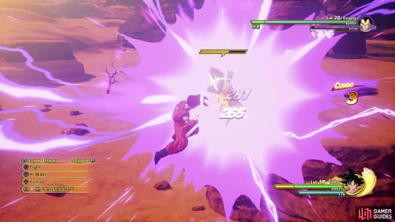 You can attack Vegeta while he&rsquo;s charging the Galick Gun to make him stop