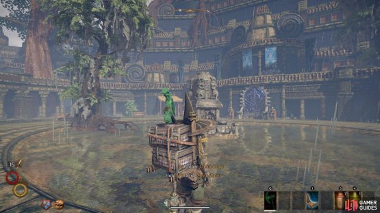 The entrance to the Blue Chamber within the city of Berg.