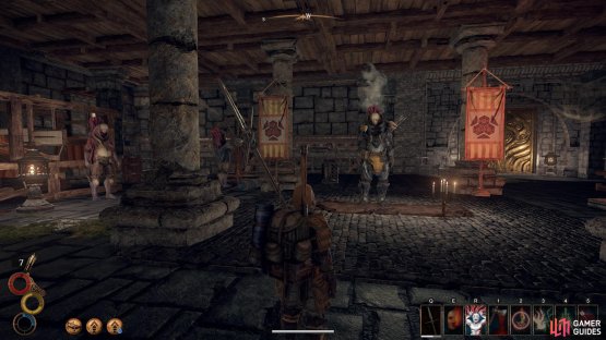 Speak with Cyr as soon as you enter the city. Any conversations with giants after this will further your quest.