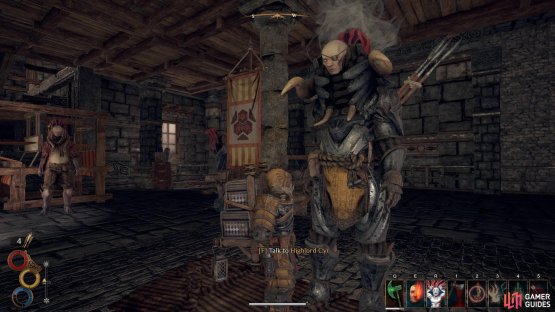 Speak with Highlord Cyr once you&rsquo;re inside Giant&rsquo;s Village. There is no negotiation necessary.