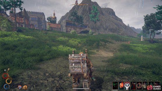 You will know you&rsquo;re on the correct path when you pass this fort to your left, with the Pilgrim pillar visible to your right.