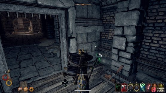 Use the key to open the gates and be sure to use the lever in between the gates. 