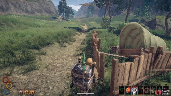 The road north east, which leads directly to Montcalm Fort, will be marked by a ruined caravan.