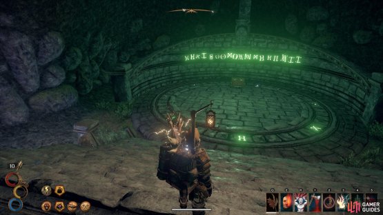 The stone platform where you will find the Immaculate and the Illumination Horror waiting.
