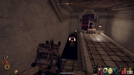 Use the sloped platform to kite the Molten Forge Golems if necessary.
