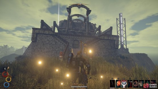 The entrance to Ziggurat dungeon, as seen from the south.