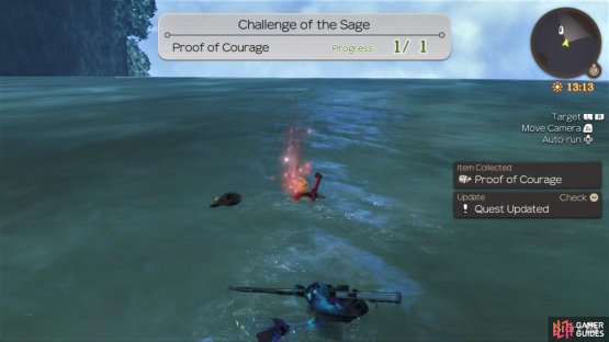 You&rsquo;ll have quite the tough swim in order to reach the Proof of Courage,