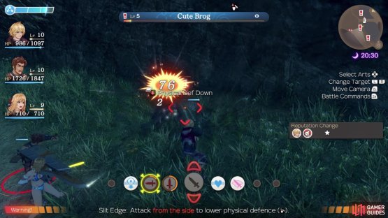 A lot of Shulk&rsquo;s Arts require him to be in specific positions