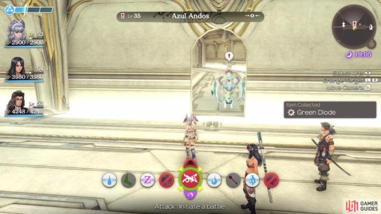 The secret passage is easily visible behind the enemy blocking it