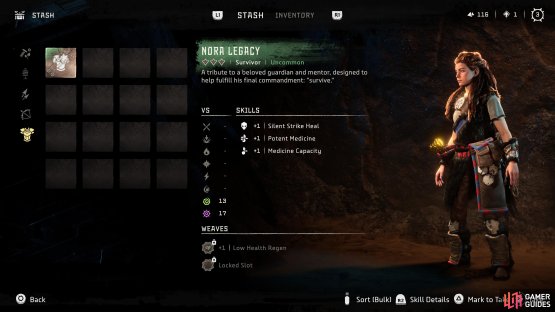 The Nora Legacy armor can be located in the Outfits section.