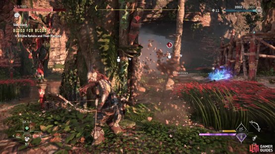 Use the environment to help protect yourself from some of the Behemoth&rsquo;s attacks