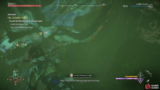 After removing the rocks, you will be able to install the reboot code