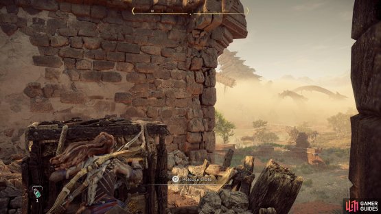 then push a crate so you can reach the battlements.