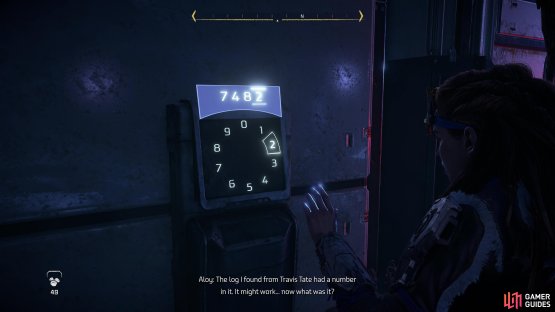 then enter the code 7482 into the access console.