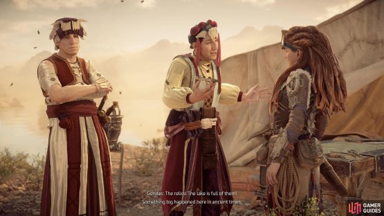 Talk to the Carja Scholars at the Carja Camp to start the quest,