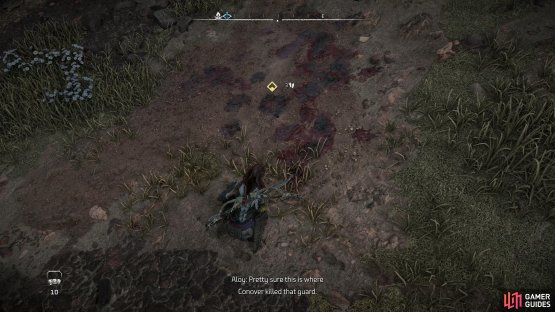 When you arrive, search the blood, which leads to several consecutive search and scan sequences.