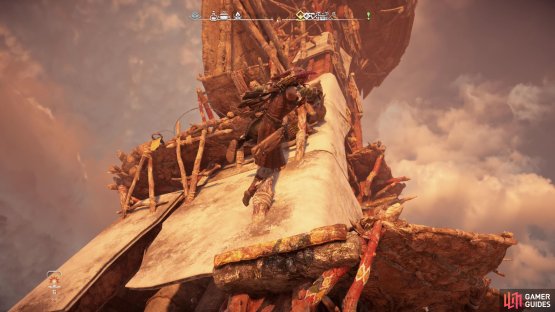 Use your Pullcaster to ascend to the top of the tower,