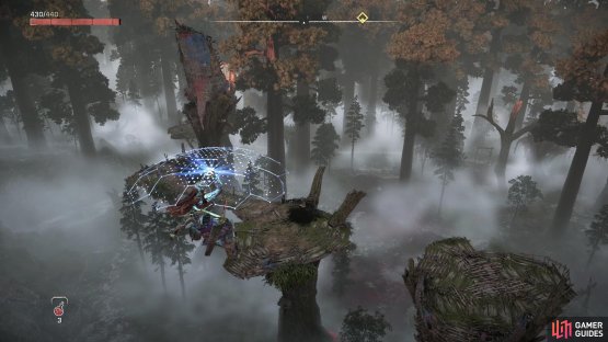 For a less complicated route to the abandoned settlement, simply climb the mountains to the east and glide to your destination.
