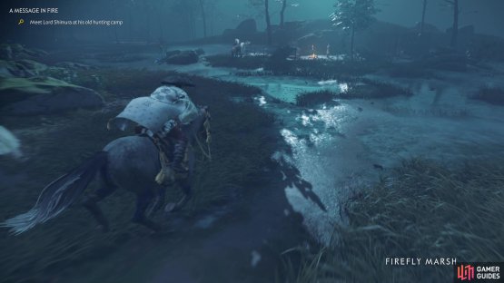 The location of Lord Shimura in the game
