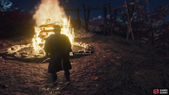 then climb the ladder on the right to find the Artefact next to the large fire. 
