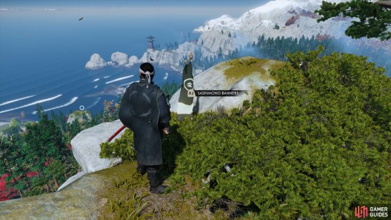 climb to the top of Mont Omi to find this Banner.