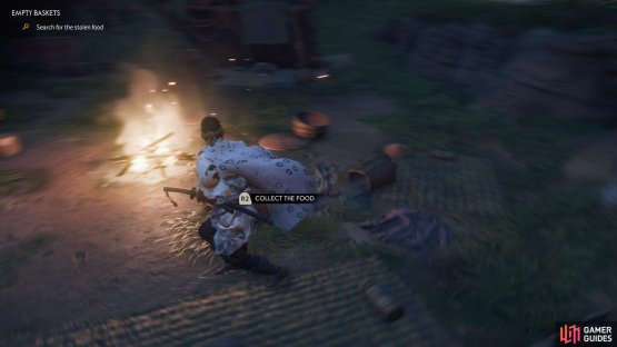 then steal the food from their camp.