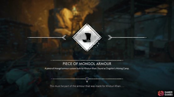to acquire the amour pieces.
