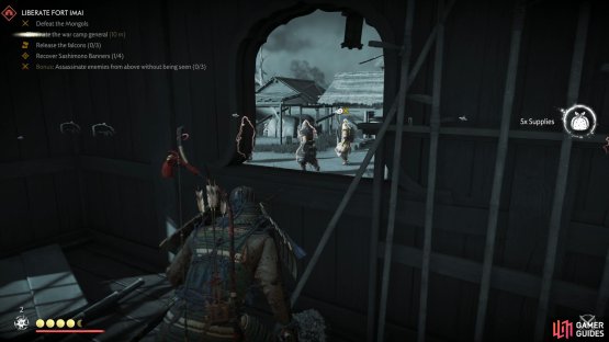 you can easily reach this house and take out the War General as he walks by.