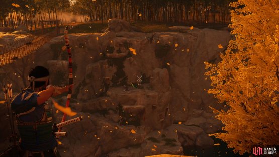 Begin by taking down a few enemies from a distance with your Bow