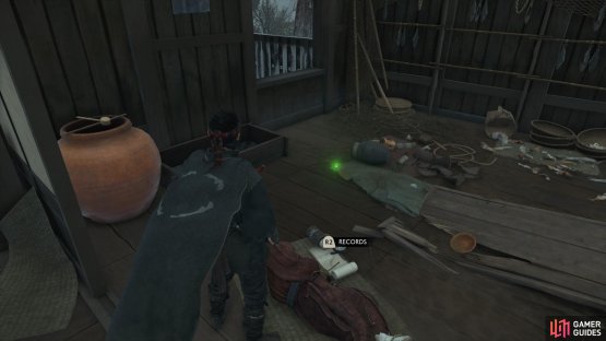 then go into the home on the left of it to find this Record on the floor.