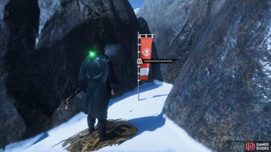  to find this Banner sitting by the rocks on an island in the ocean. 