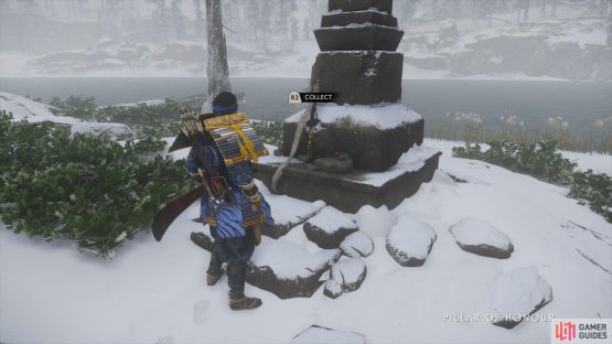 to find this Pillar of Honour sitting on the island out in the lake. 