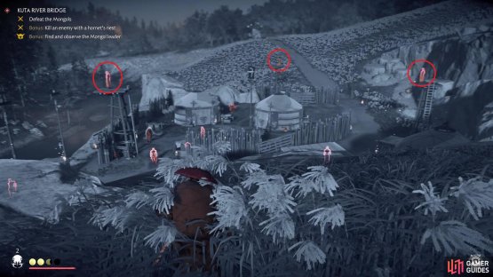 Your first priority should be to kill the three archers on the towers