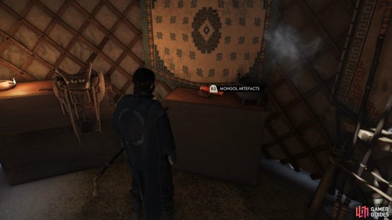 then go into the first tent ahead to find this Artefact.