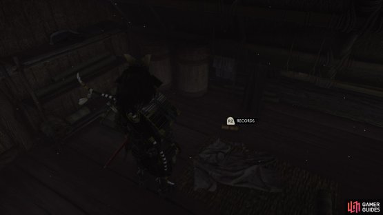 and then go into the hut located to the northeast of the village for the Record. 