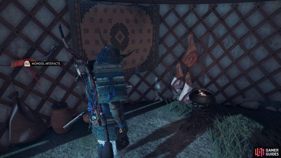 once clear, pocket the Mongol Artefact in this tent.