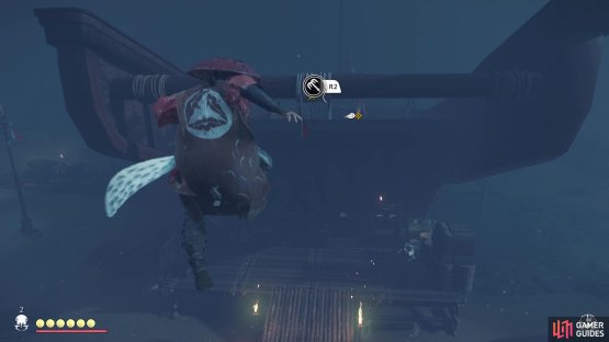 You can use the grapple to get onto the deck easily